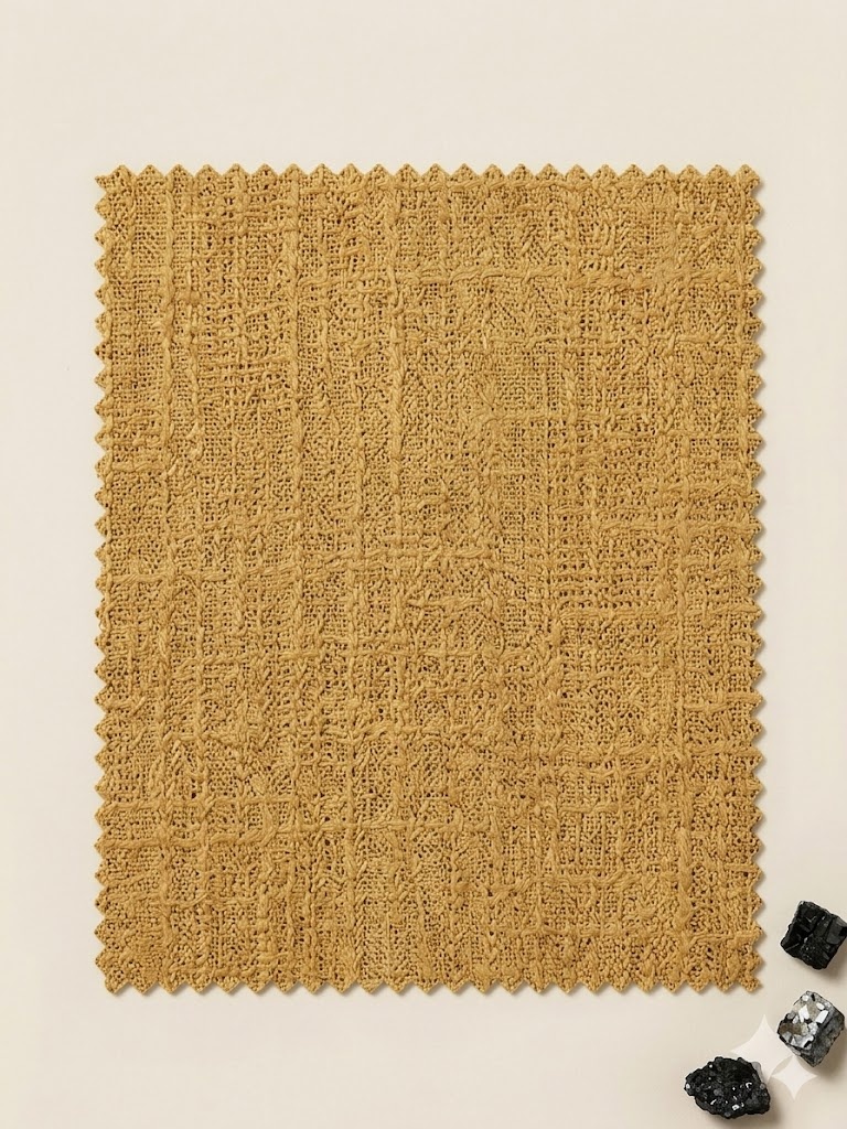 Natural linen texture used in garment development